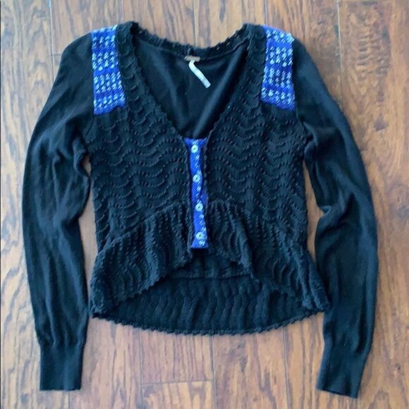 Free People Sweaters - Free People peplum crop cardigan. Small